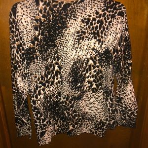 NWT animal print cardigan